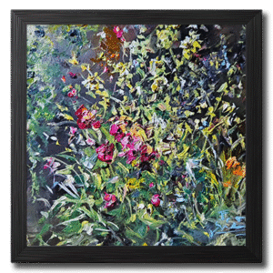 Framed Textured Flowers